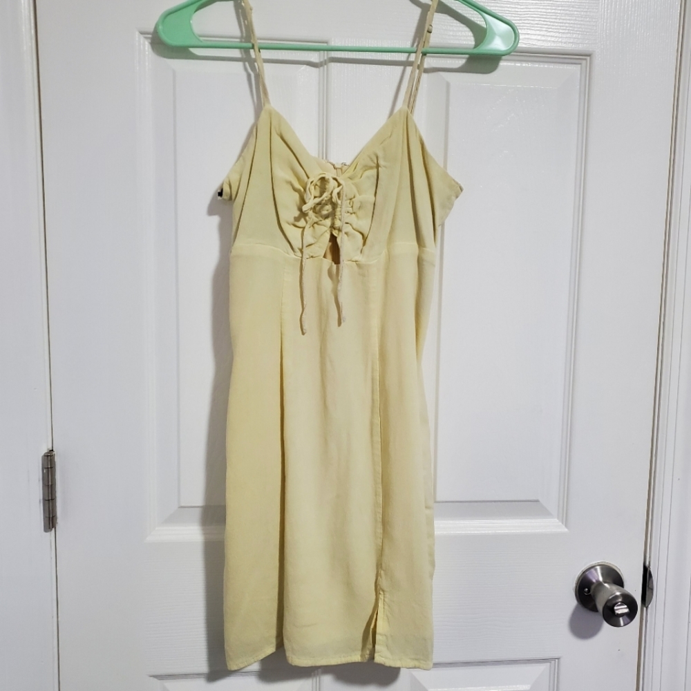 Pale Yellow Mini Dress